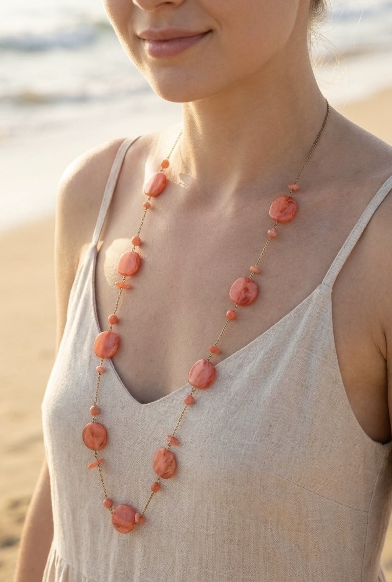 Mayorista Rouge Bonbons - COLLAR LARGO DE ACERO INOXIDABLE