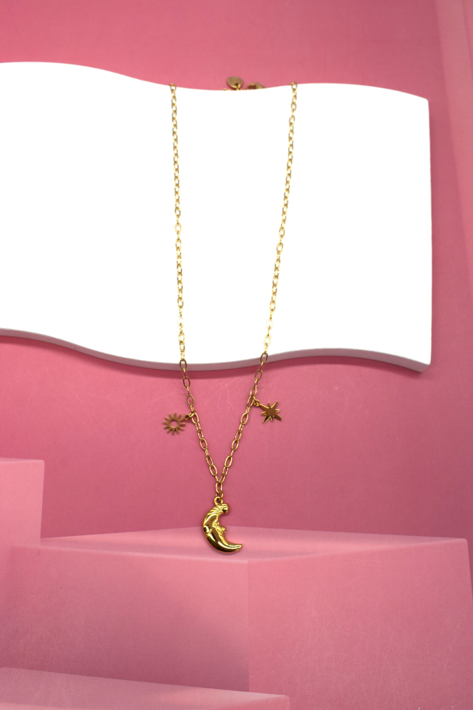 Grossiste Rouge Bonbons - Collier breloque en acier inoxydable