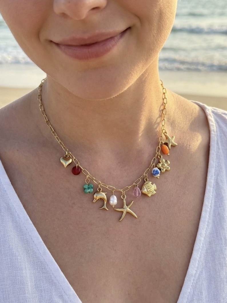 Grossista Rouge Bonbons - Collana con ciondolo in acciaio inossidabile