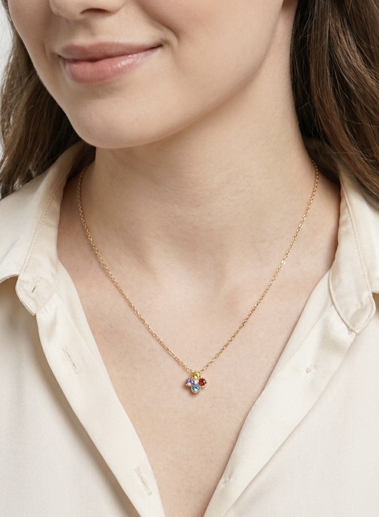 Mayorista Rouge Bonbons - Collar de Flor de Acero Inoxidable