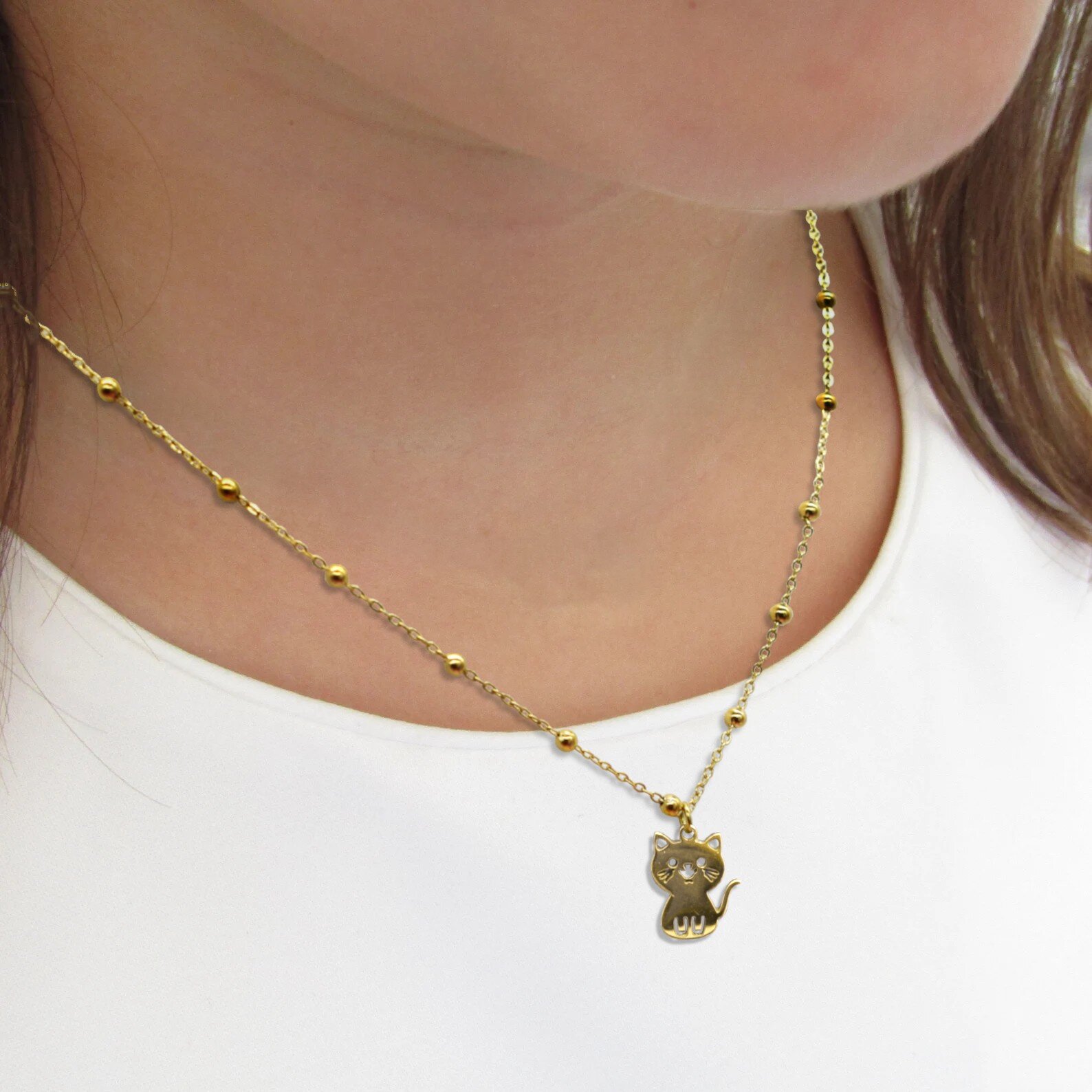 Mayorista Rouge Bonbons - Collar infantil de acero inoxidable