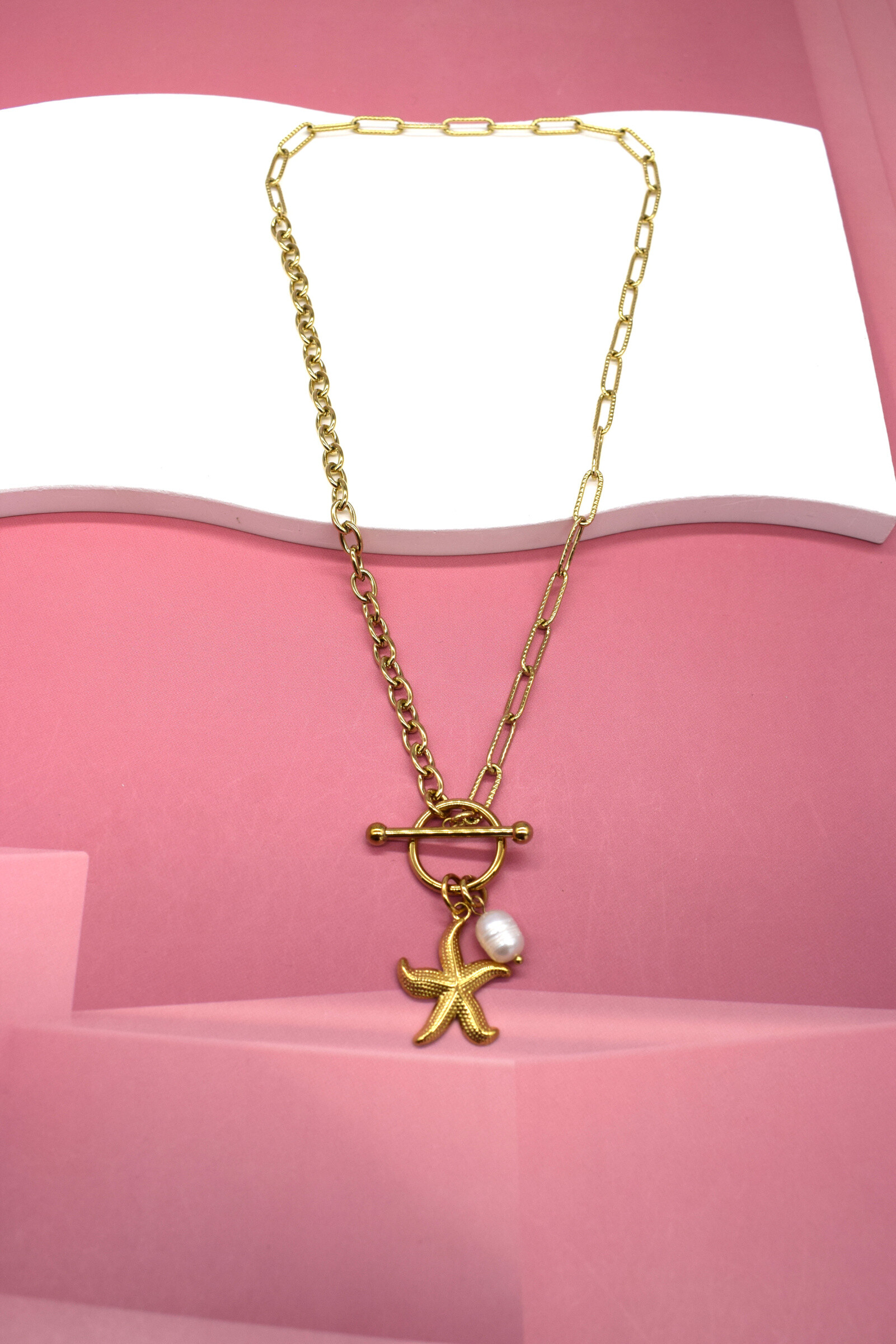 Grossiste Rouge Bonbons - Collier étoile de mer en acier inoxydable
