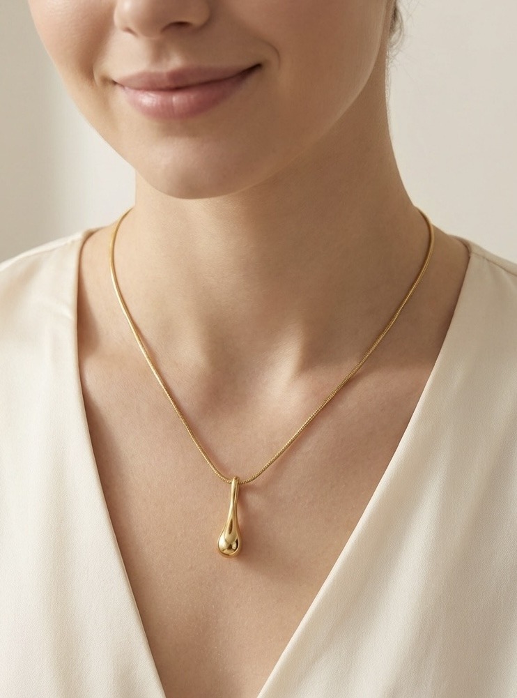 Mayorista Rouge Bonbons - Collar de Gota de Acero Inoxidable