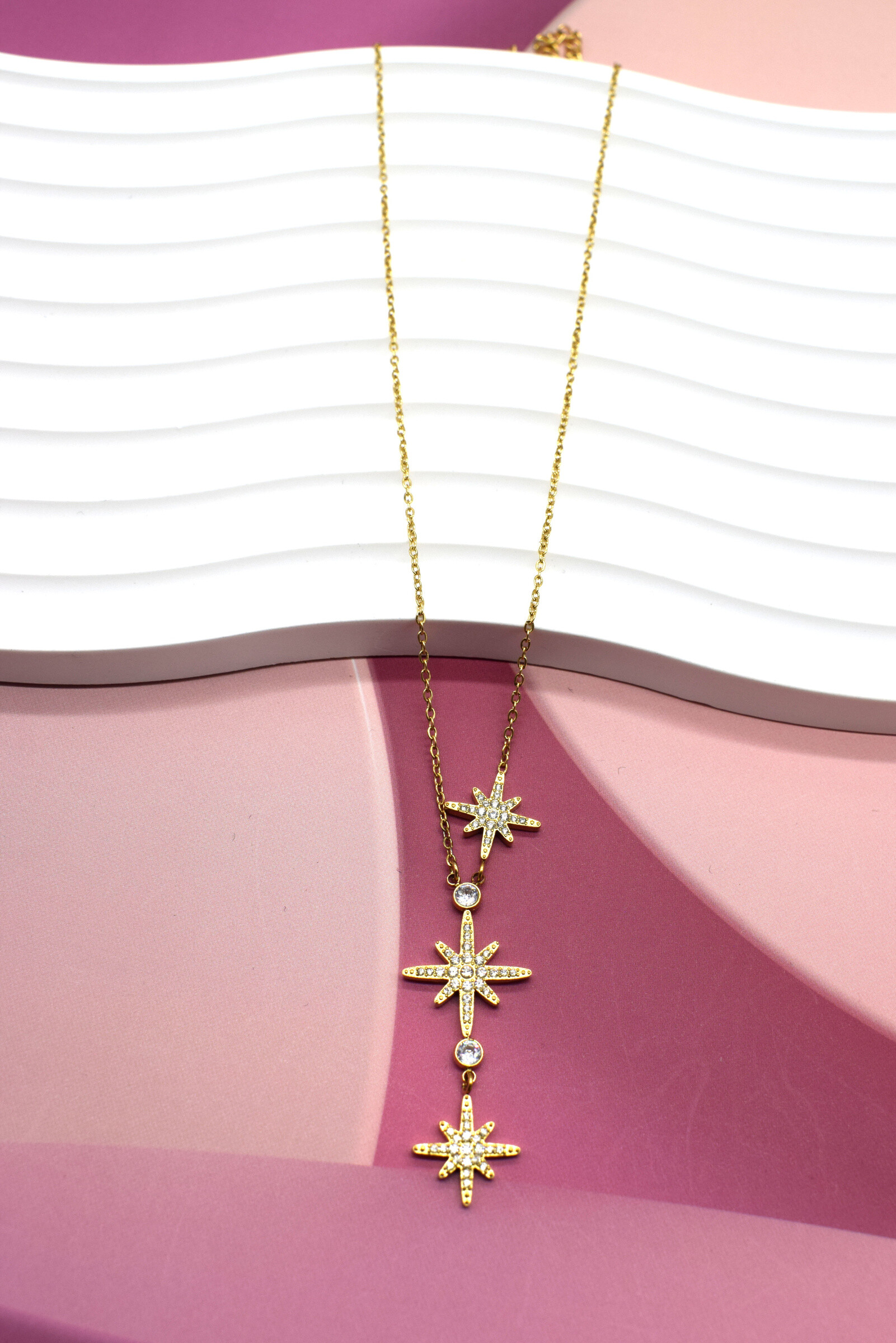 Mayorista Rouge Bonbons - Collar de estrella de acero inoxidable "Y"