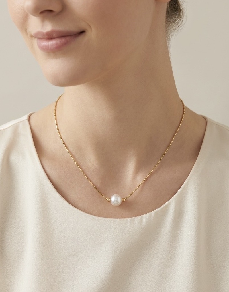 Grossista Rouge Bonbons - COLLANA DI PERLE IN ACCIAIO INOX