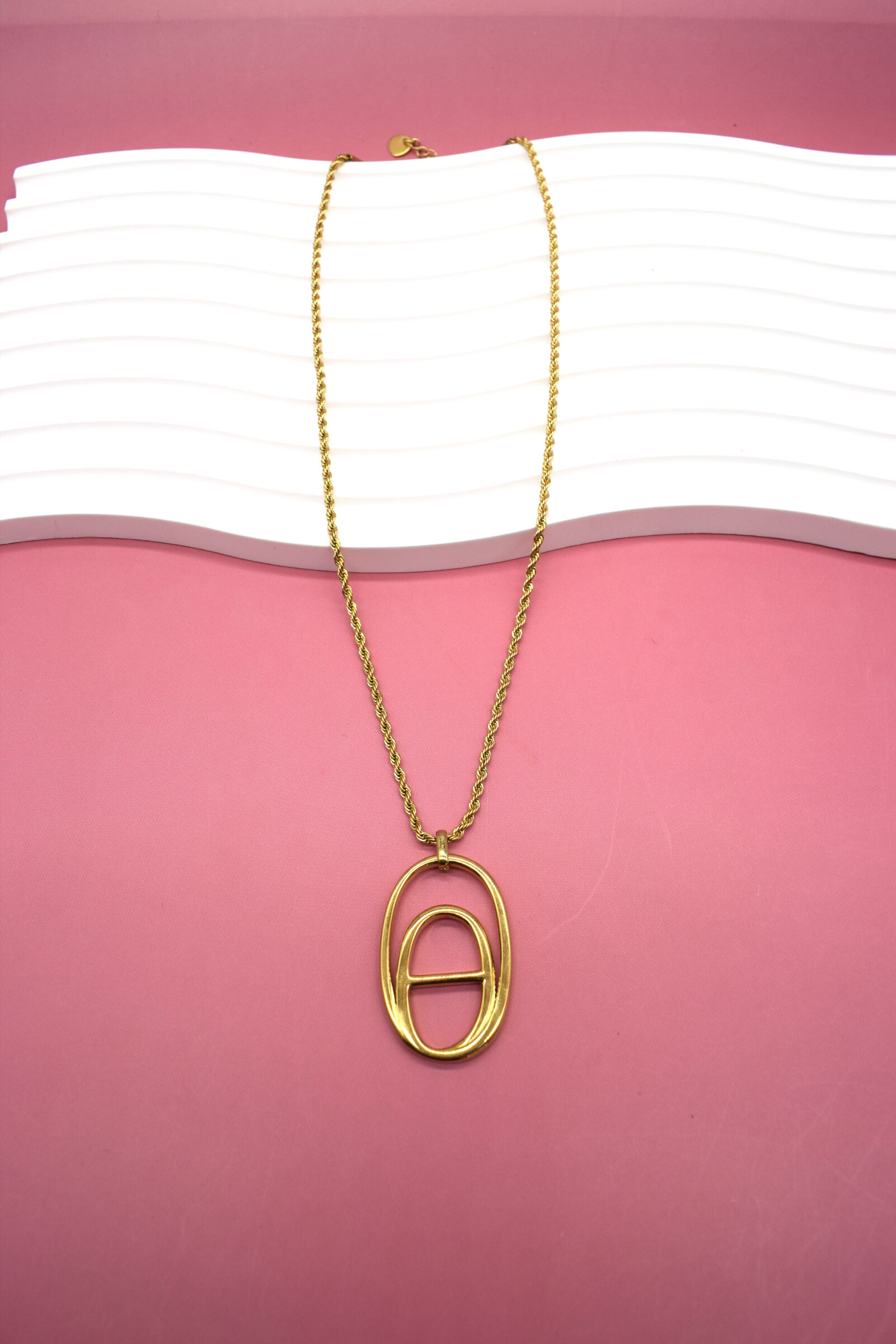 Wholesaler Rouge Bonbons - Necklace with large stainless steel mesh