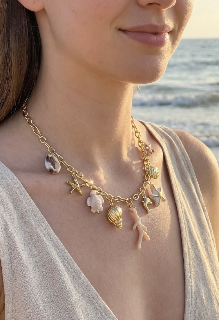 Grossista Rouge Bonbons - Collana con ciondoli in acciaio inossidabile