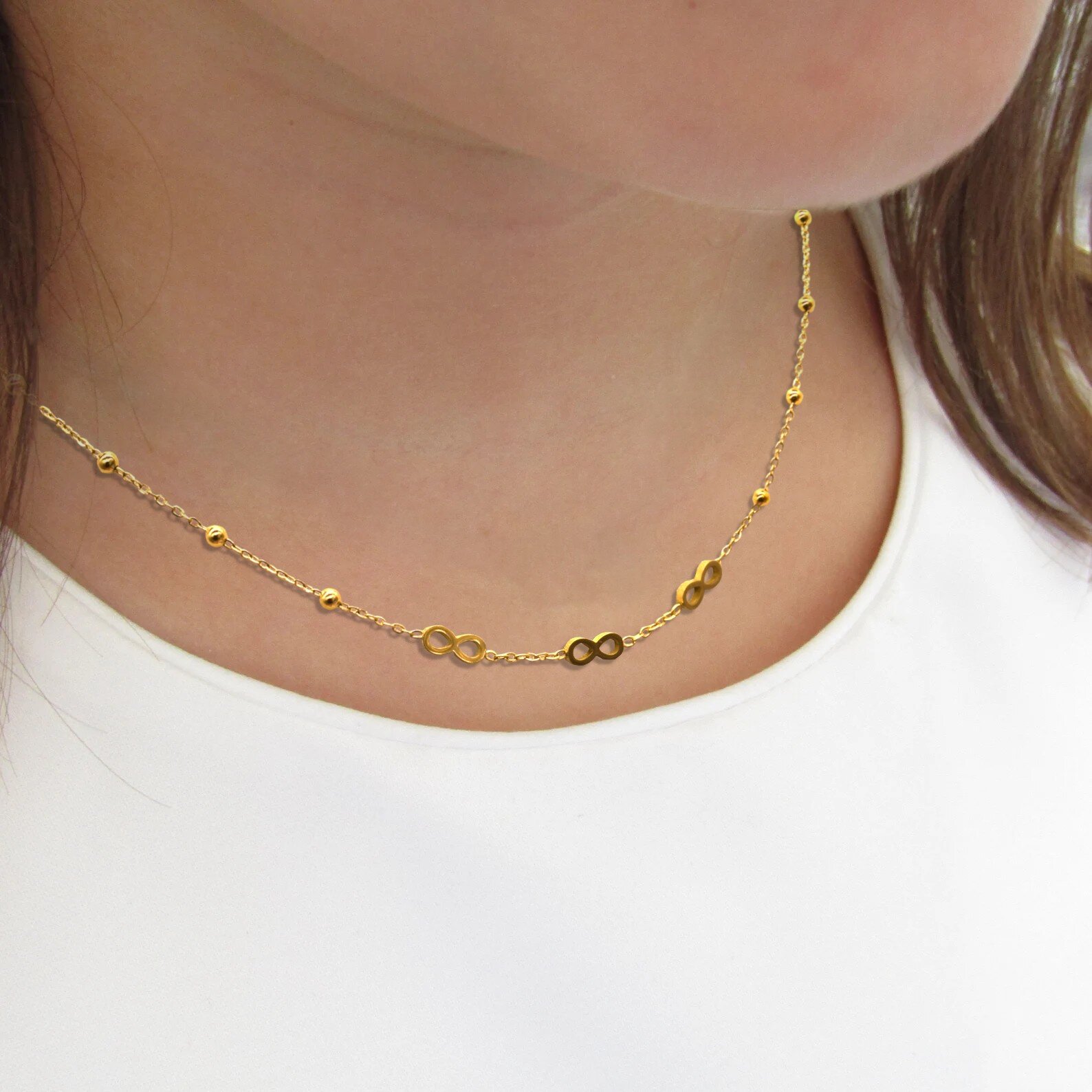 Mayorista Rouge Bonbons - Collar infantil de acero inoxidable