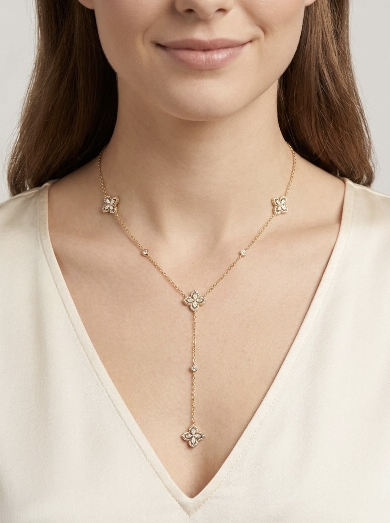 Mayorista Rouge Bonbons - Collar de Flor de Acero Inoxidable