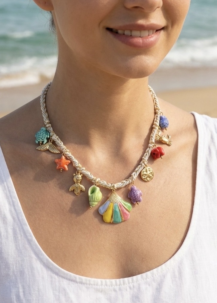 Grossista Rouge Bonbons - Collana con ciondolo in acciaio inossidabile