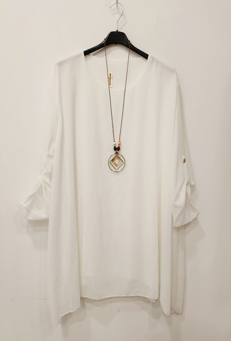 Großhändler RZ Fashion - Bluse mit Kragen, langen Ärmeln oder 3/4-Ärmeln