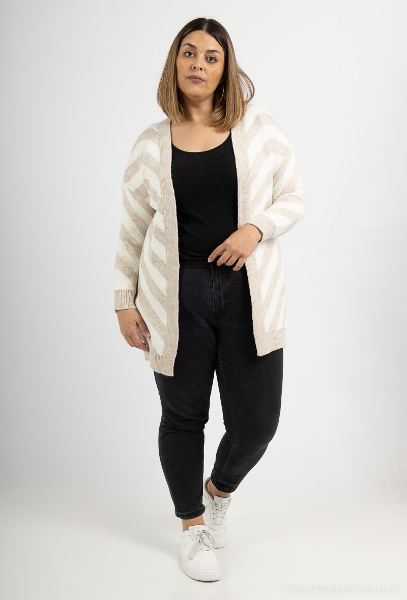 Wholesaler RZ Fashion - Patterned knit cardigan