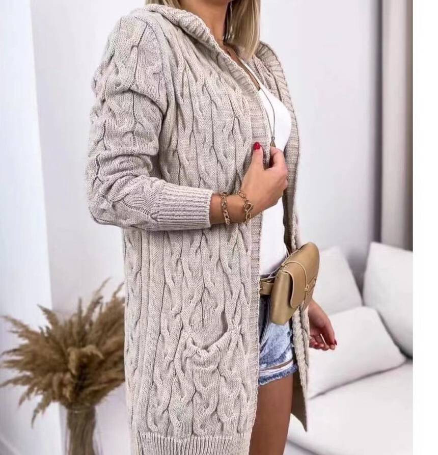 Grossista RZ Fashion - Gilet in maglia con cappuccio.