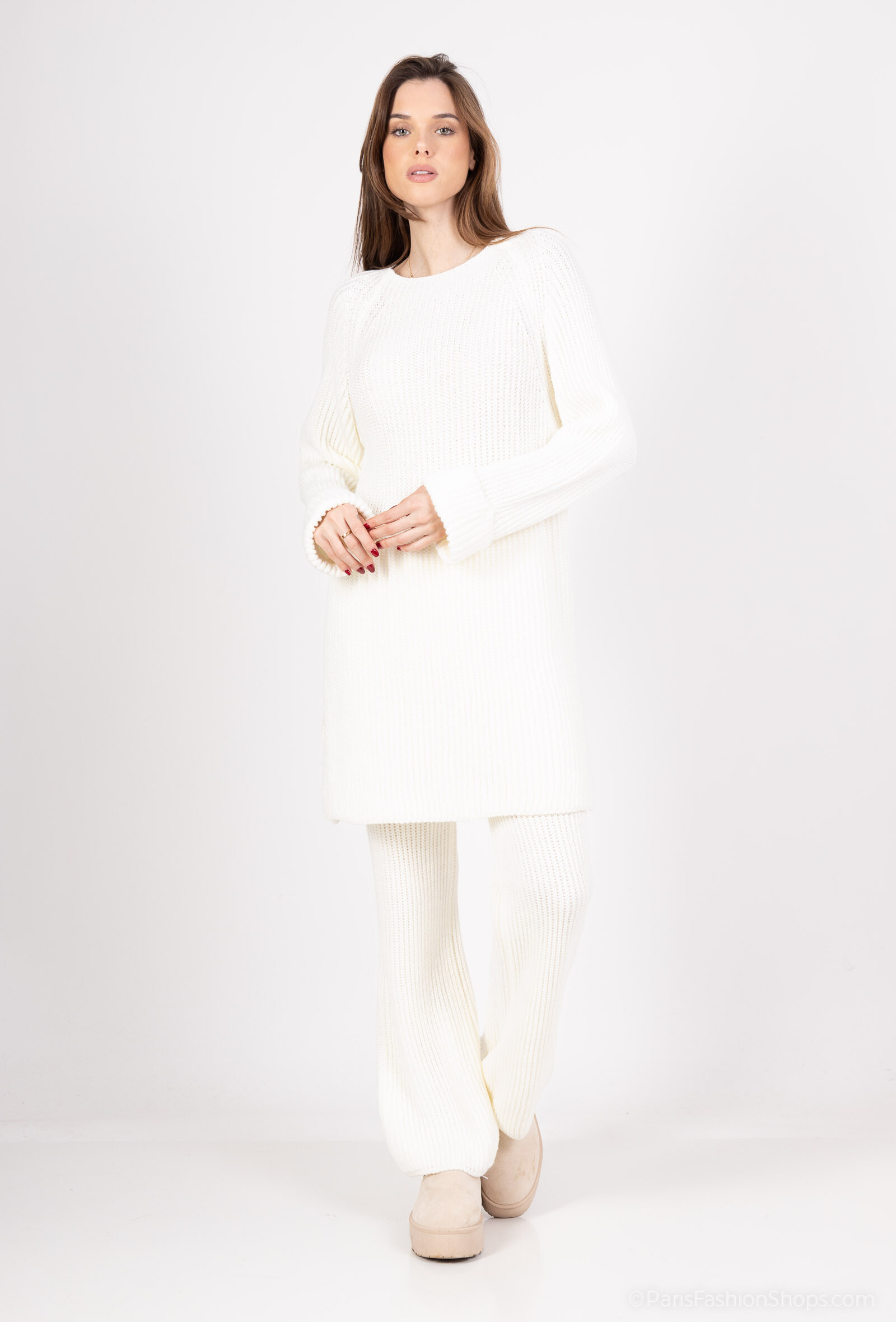 Grossiste RZ Fashion - Ensemble pull et pantalon en maille