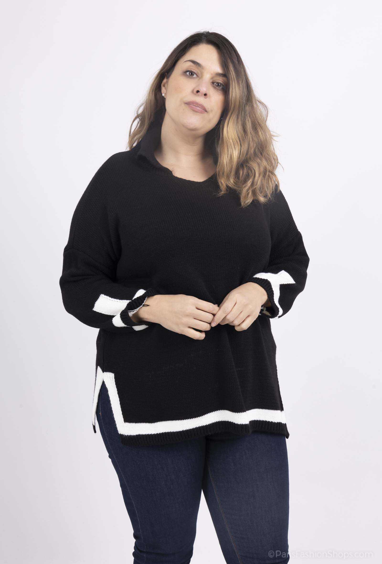 Grossista RZ Fashion - Maglia con collo a polo