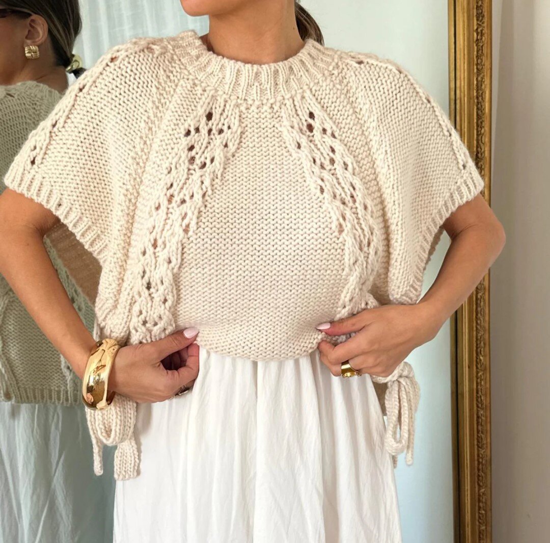 Grossista RZ Fashion - Maglione in maglia da legare sul lato