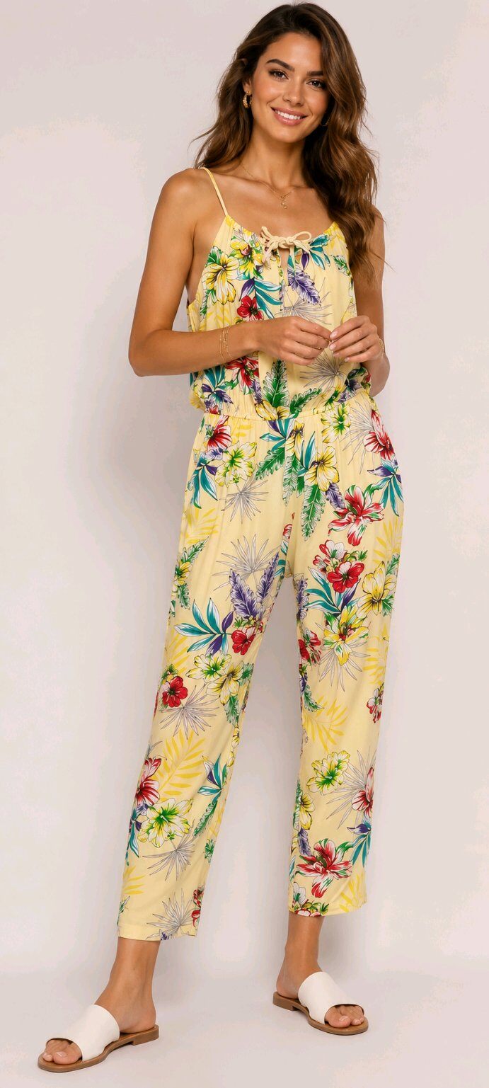 Wholesaler RZ Fashion - Floral Jumpsuit with Pockets