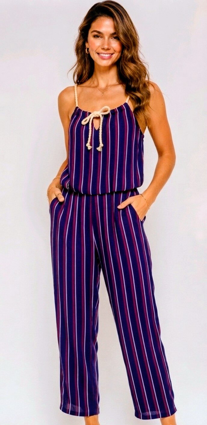 Wholesaler RZ Fashion - Striped jumpsuit