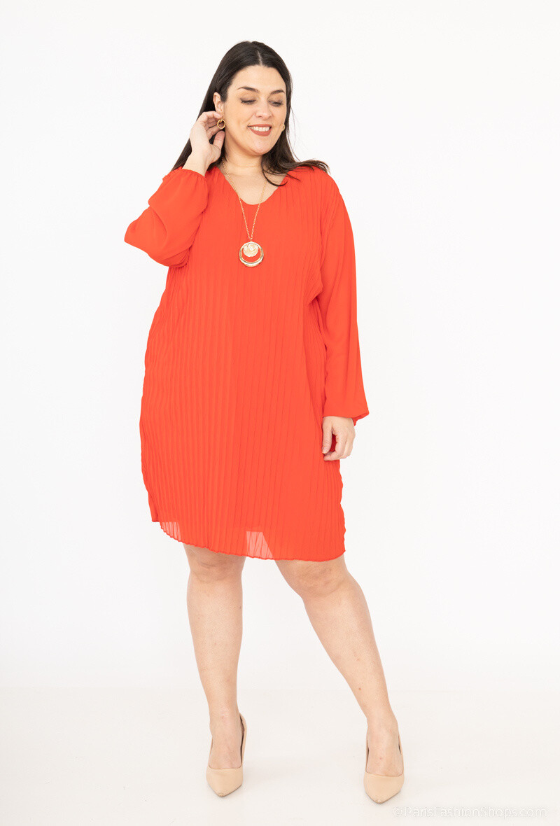 Mayorista RZ Fashion - Vestido plisado con collar