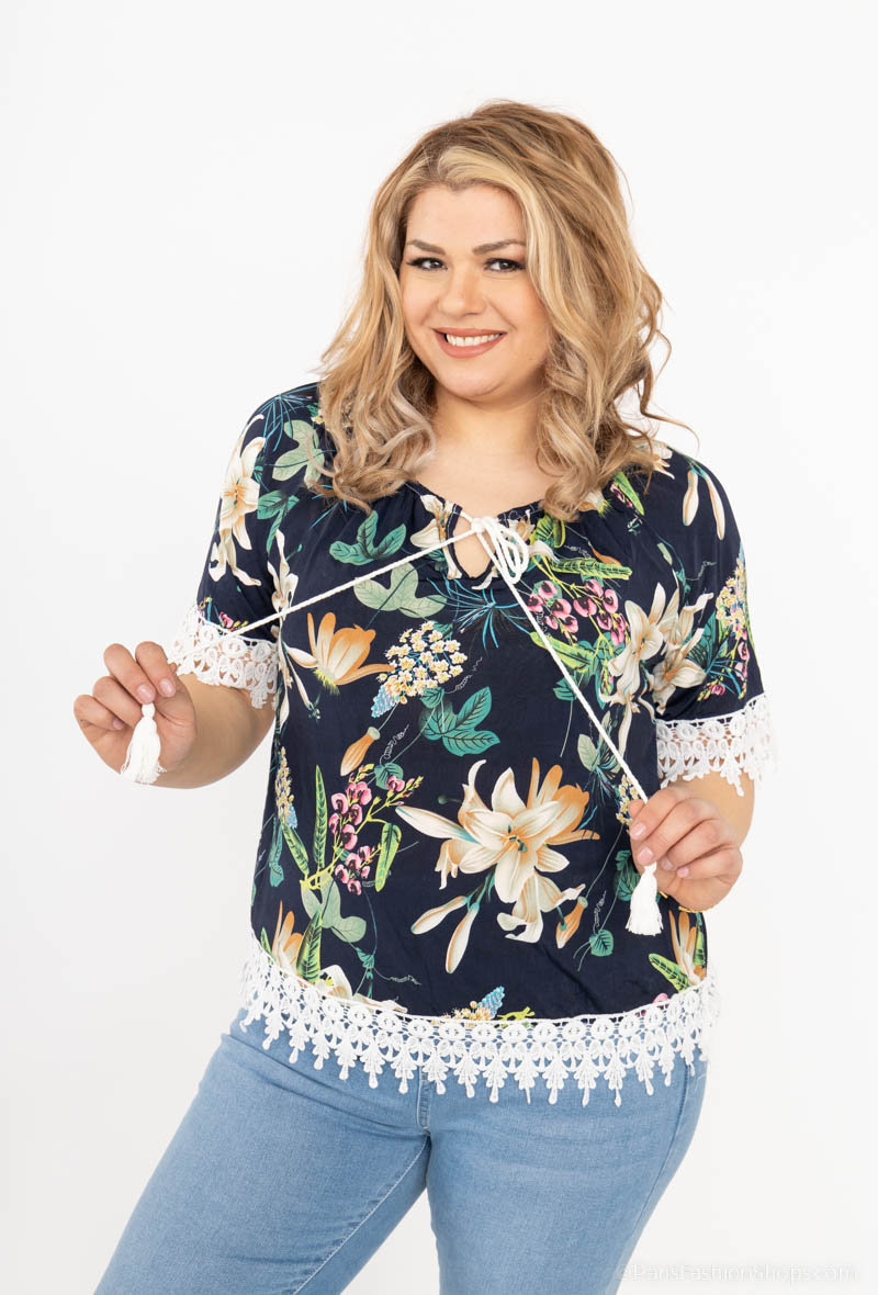 Großhändler RZ Fashion - Oberteil mit Spitze.