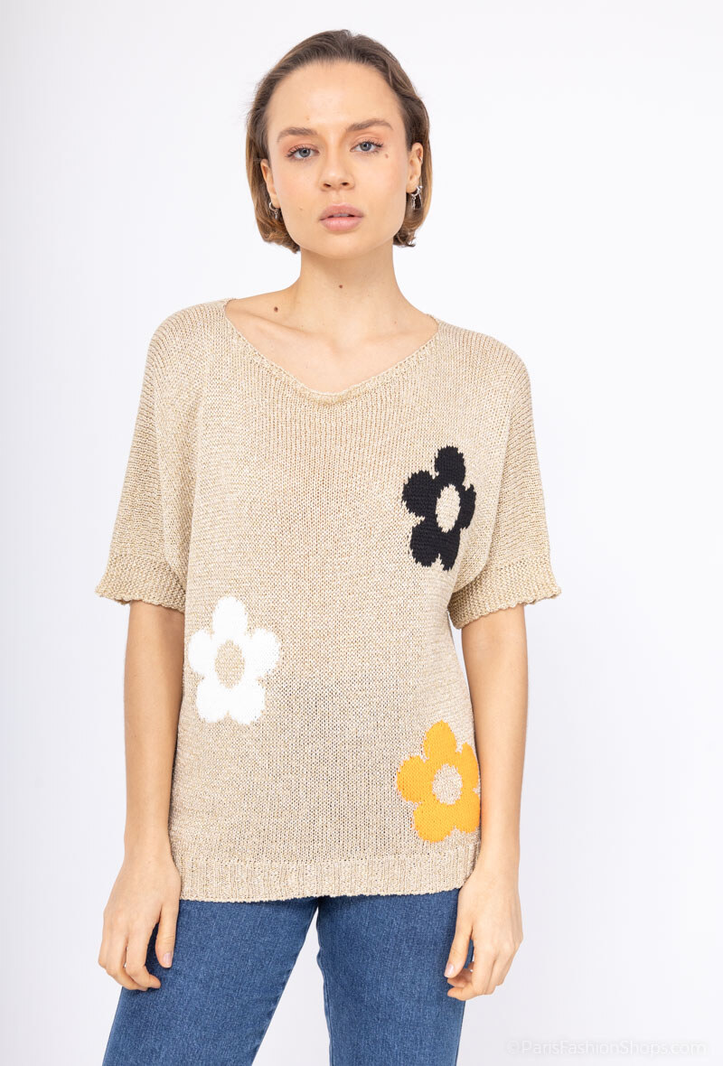 Wholesaler RZ Fashion - Shiny floral top