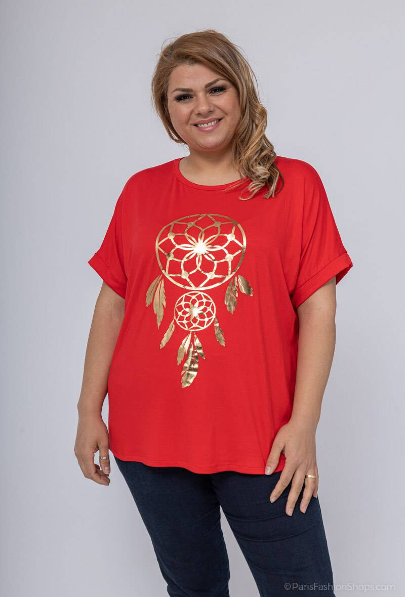 Mayorista RZ Fashion - Top de gran tamaño con estampado