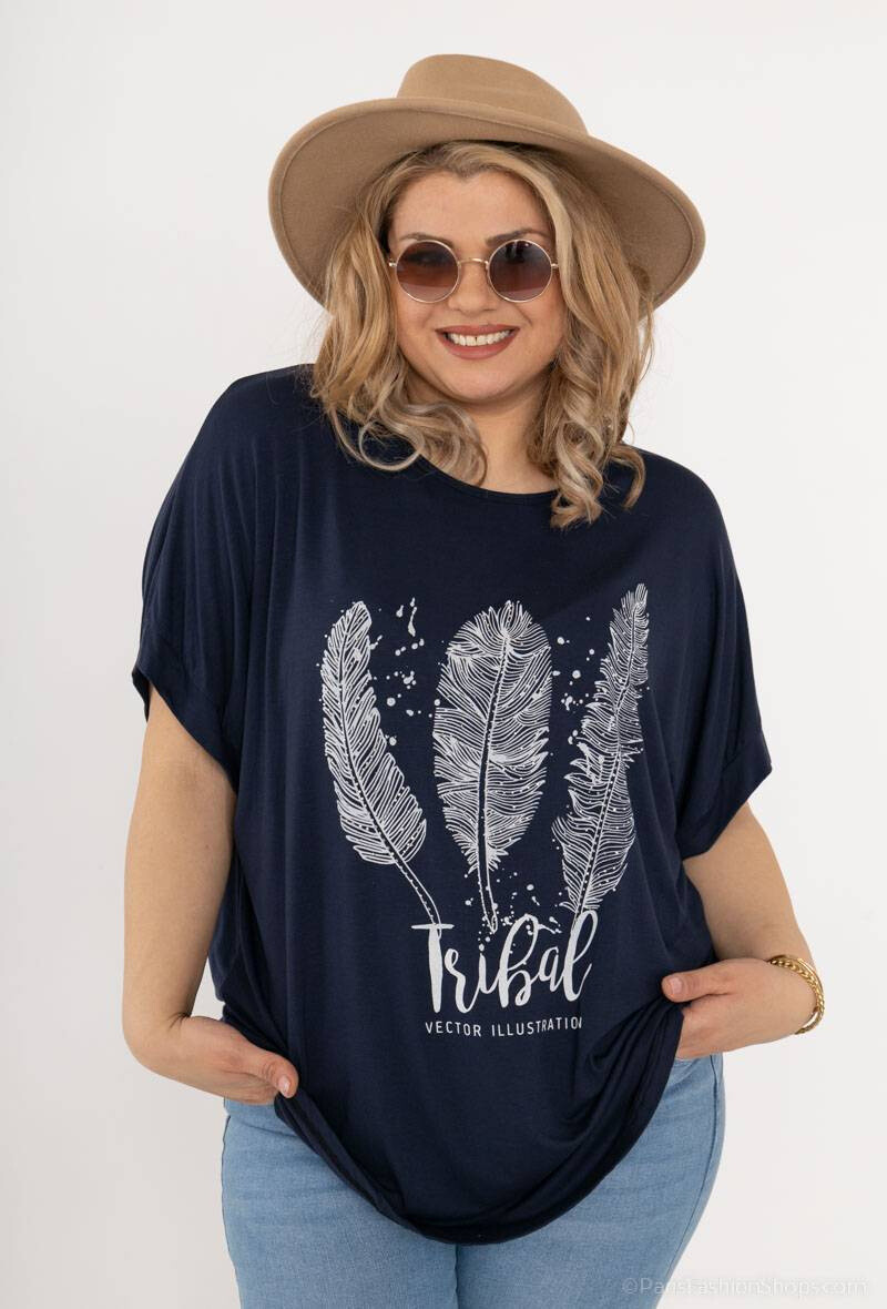 Mayorista RZ Fashion - Top de gran tamaño con estampado