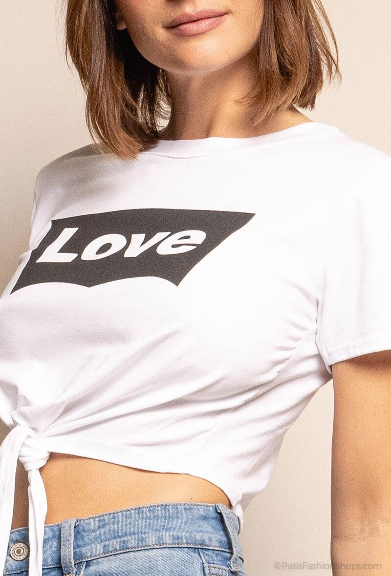 Grossista RZ Fashion - Top con stampa "Love"