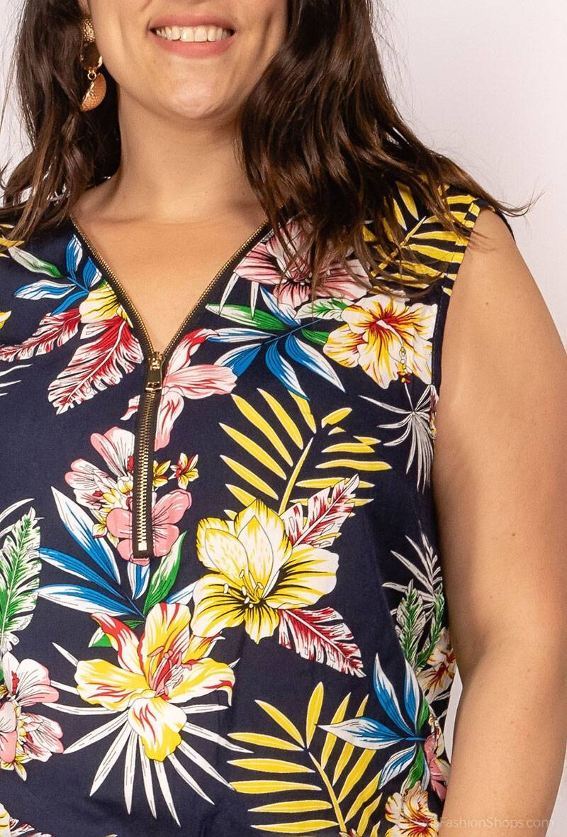 Wholesaler RZ Fashion - Printed zipped tunic