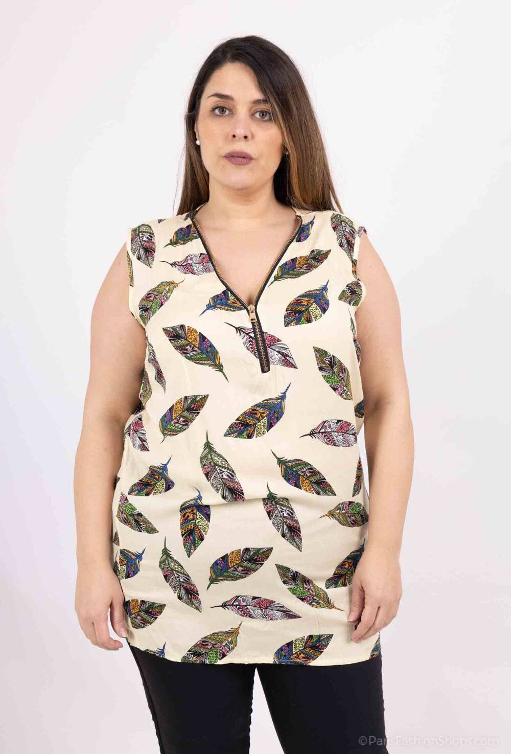 Wholesaler RZ Fashion - Printed zipped tunic