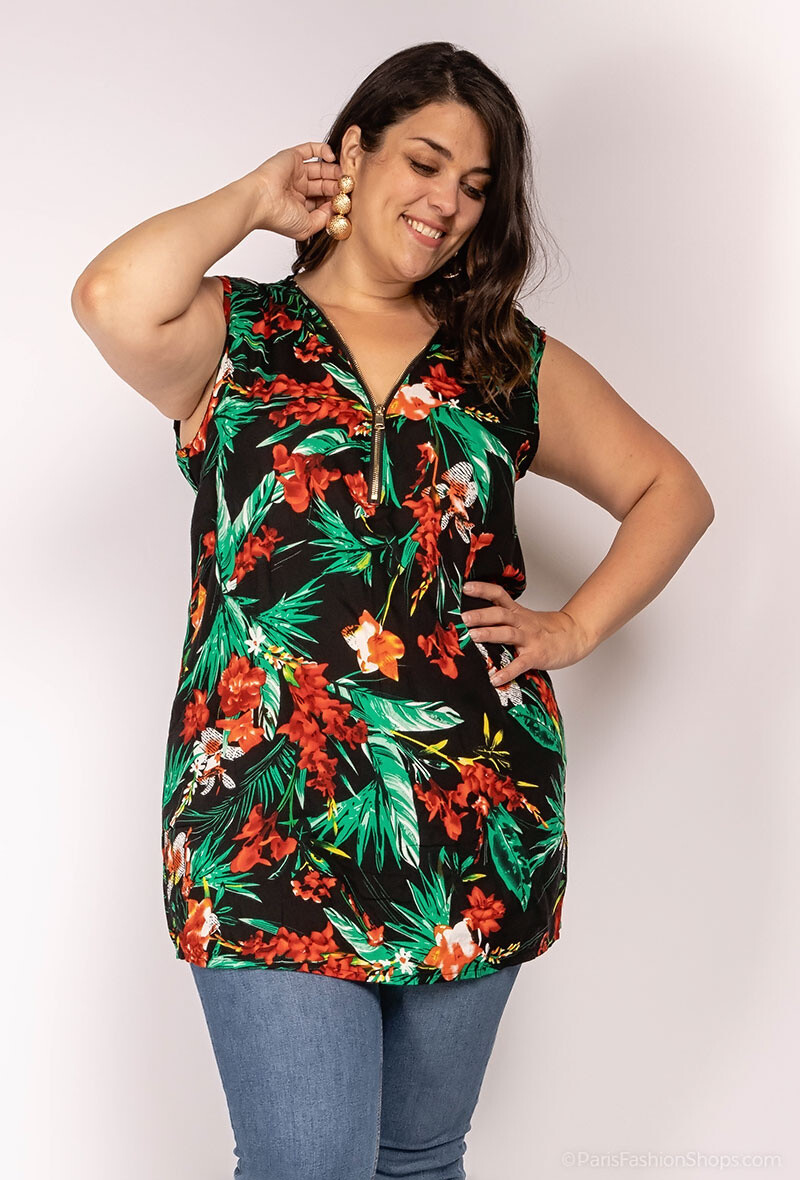 Grossista RZ Fashion - Tunica con stampa floreale