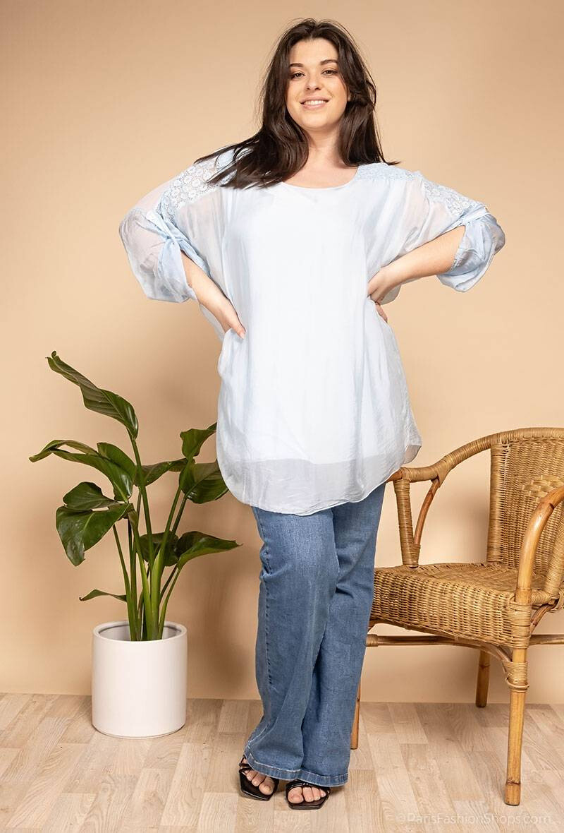 Grossista RZ Fashion - tunica taglia grande con stampa