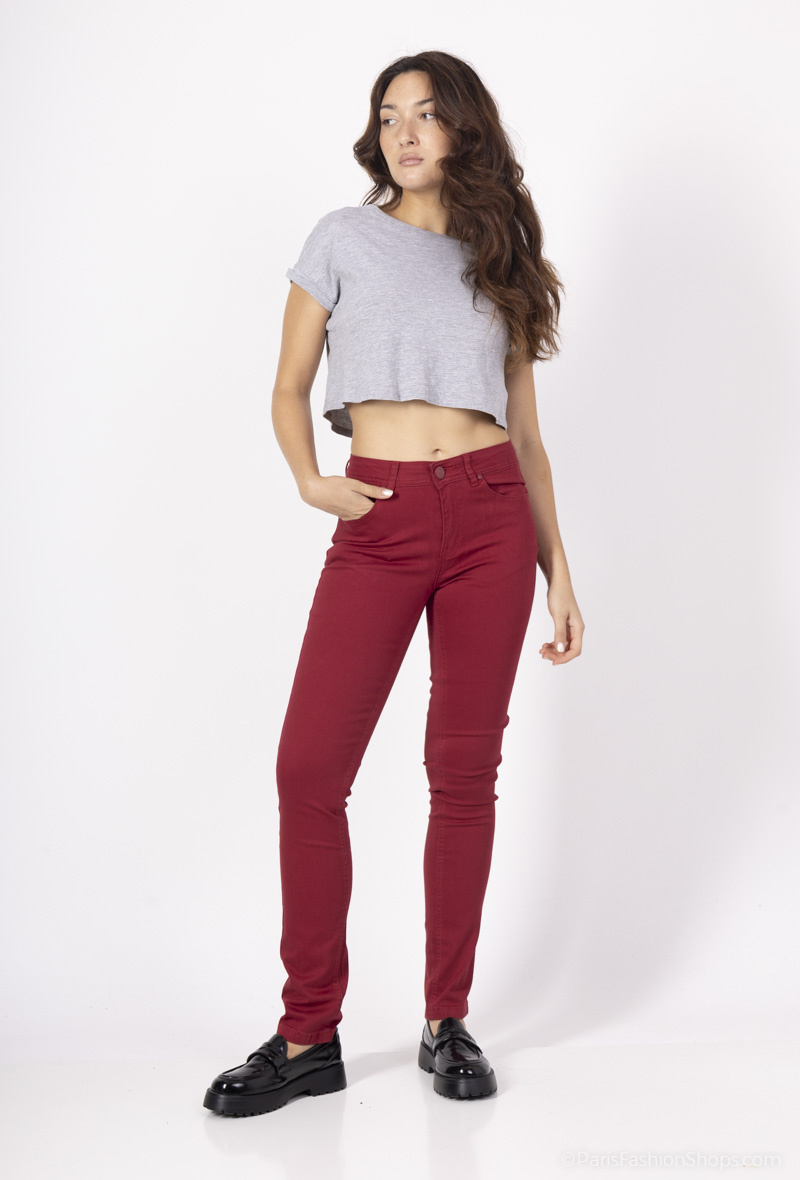 Wholesaler S'QUISE - Stretch cotton canvas pants