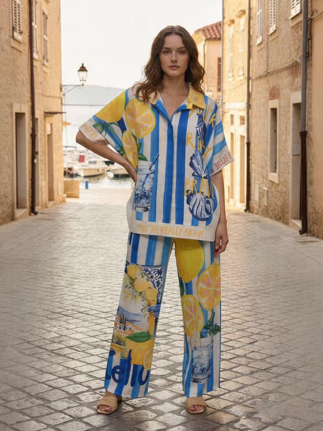 Mayorista S-VISION - CAMISA DE MUJER ESTAMPADA