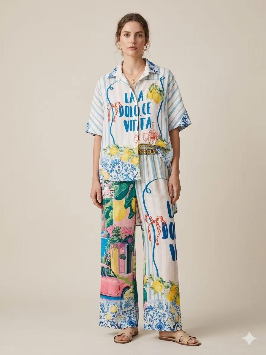 Wholesaler S-VISION - PRINTED WOMEN'S SHIRT