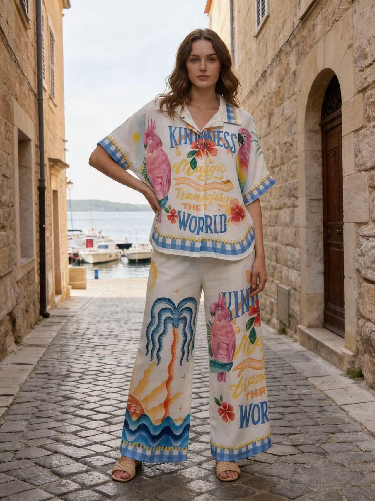 Mayorista S-VISION - CAMISA DE MUJER ESTAMPADA