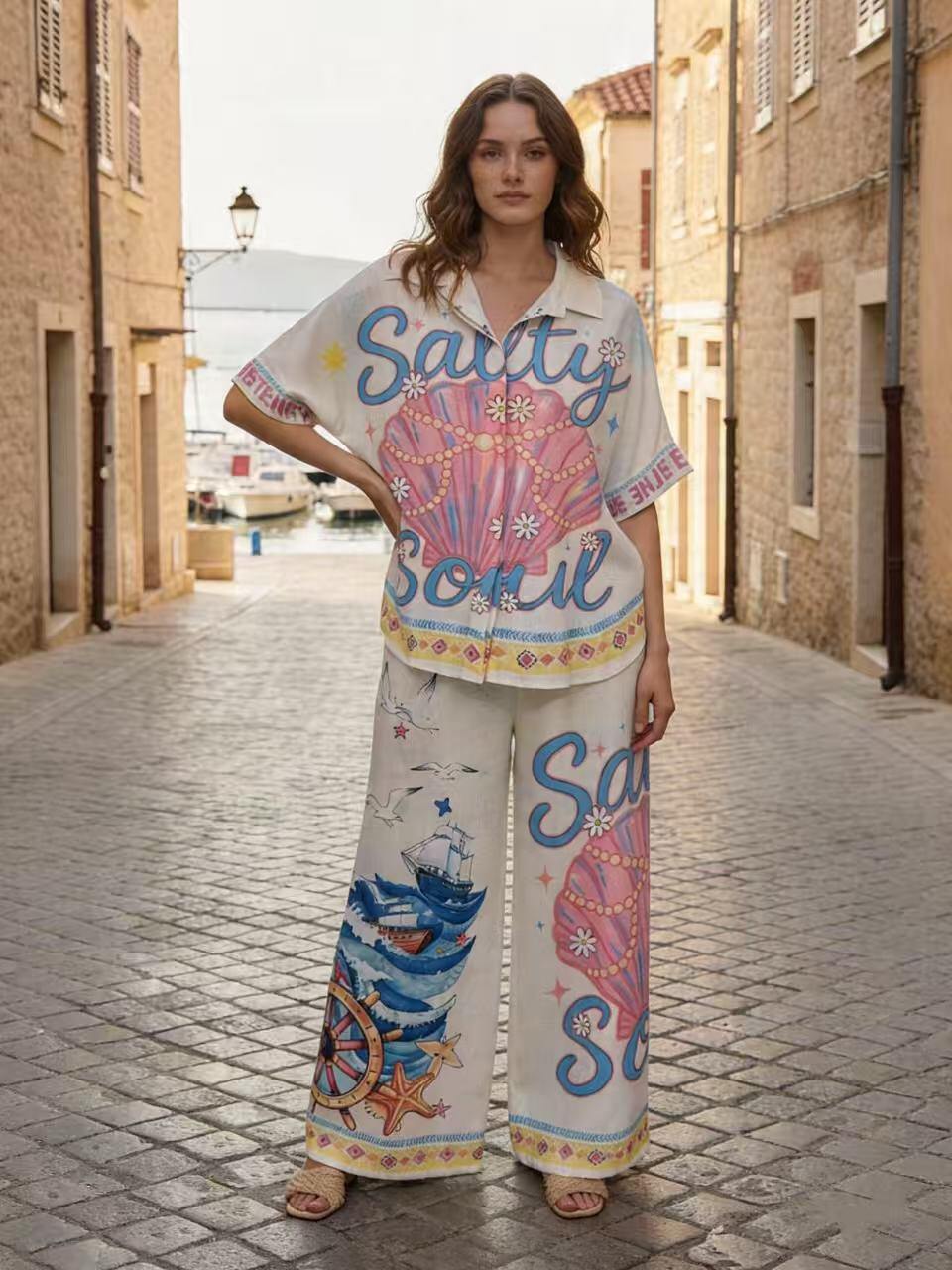 Mayorista S-VISION - CAMISA DE MUJER ESTAMPADA