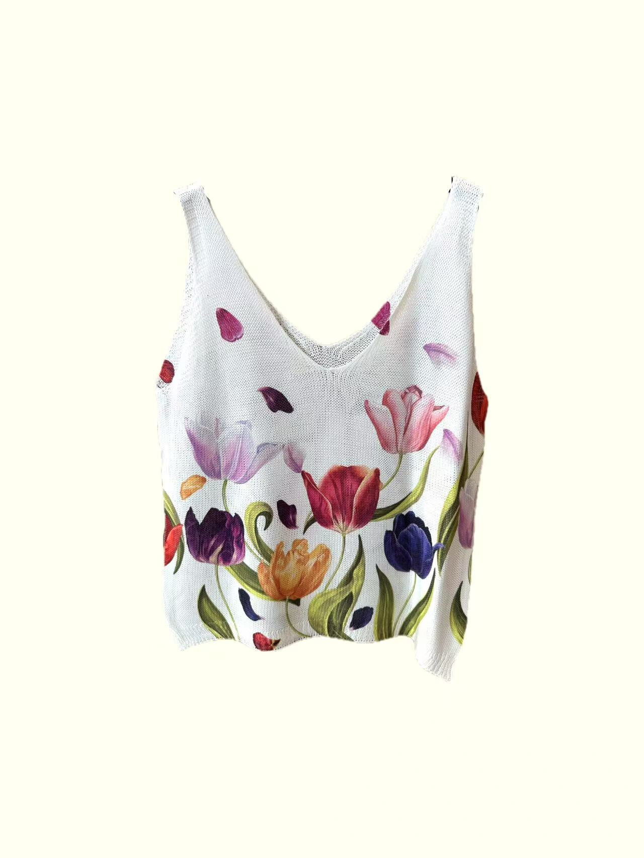 Grossista S-VISION - CANOTTE DI MAGLIONE STAMPATA
