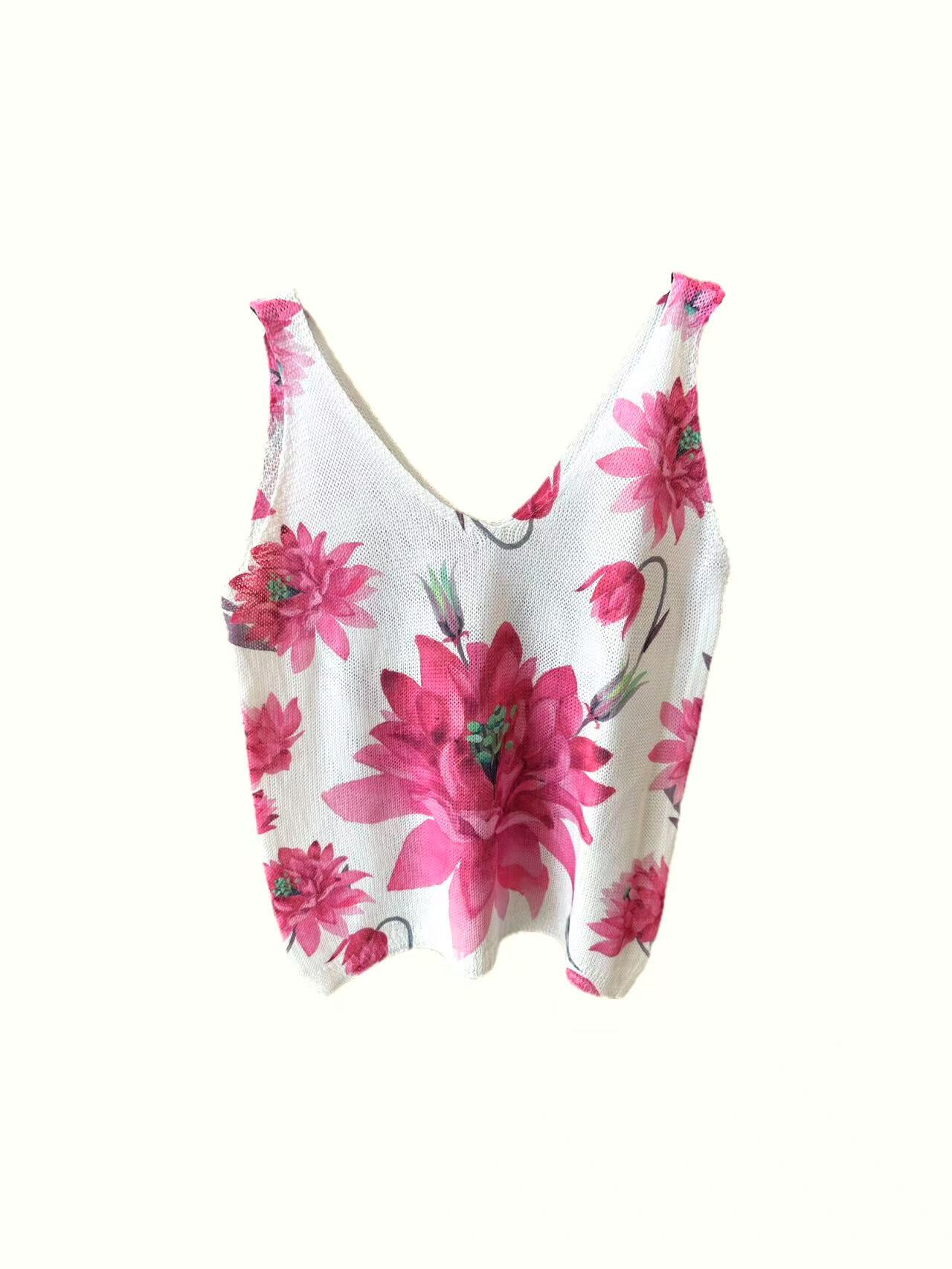 Grossista S-VISION - CANOTTE DI MAGLIONE STAMPATA