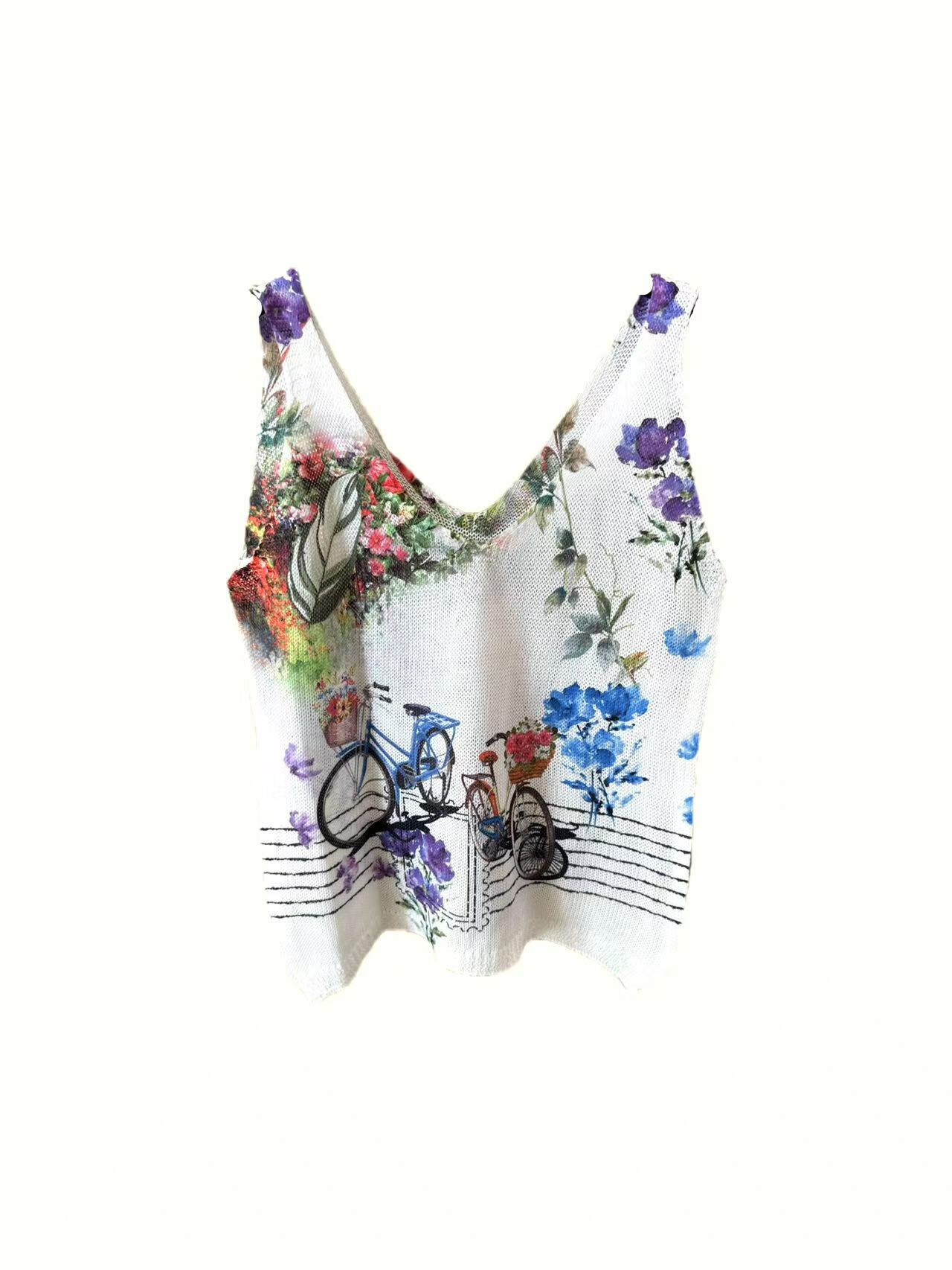 Grossista S-VISION - CANOTTE DI MAGLIONE STAMPATA