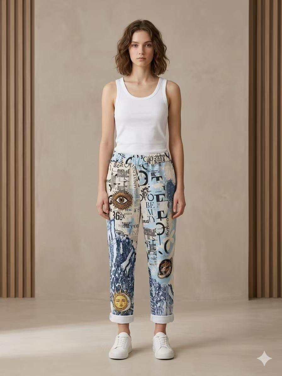 Wholesaler S-VISION - WOMEN'S PRINTED PANTS