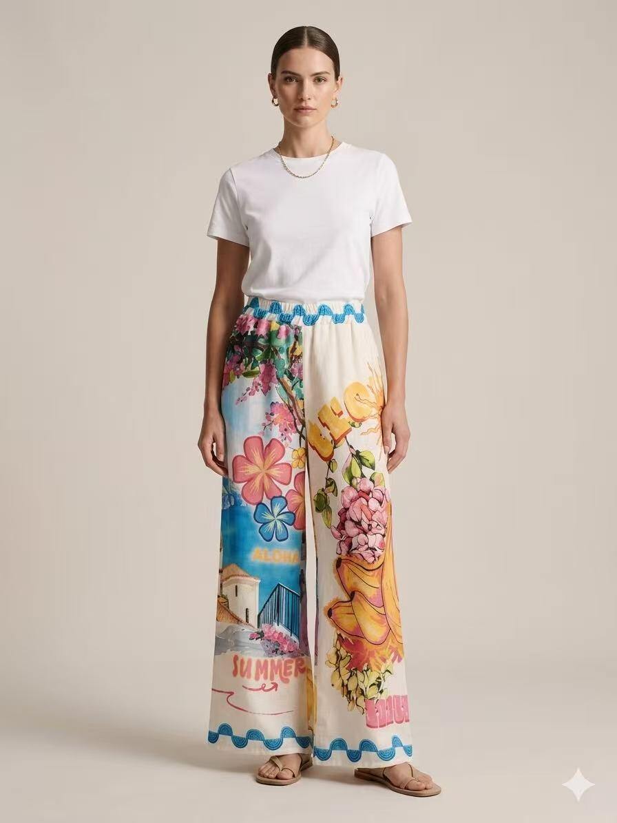 Wholesaler S-VISION - WOMEN'S PRINTED TROUSERS