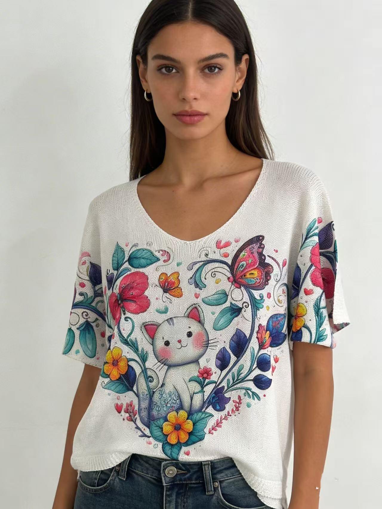 Wholesaler S-VISION - Printed women's sweater