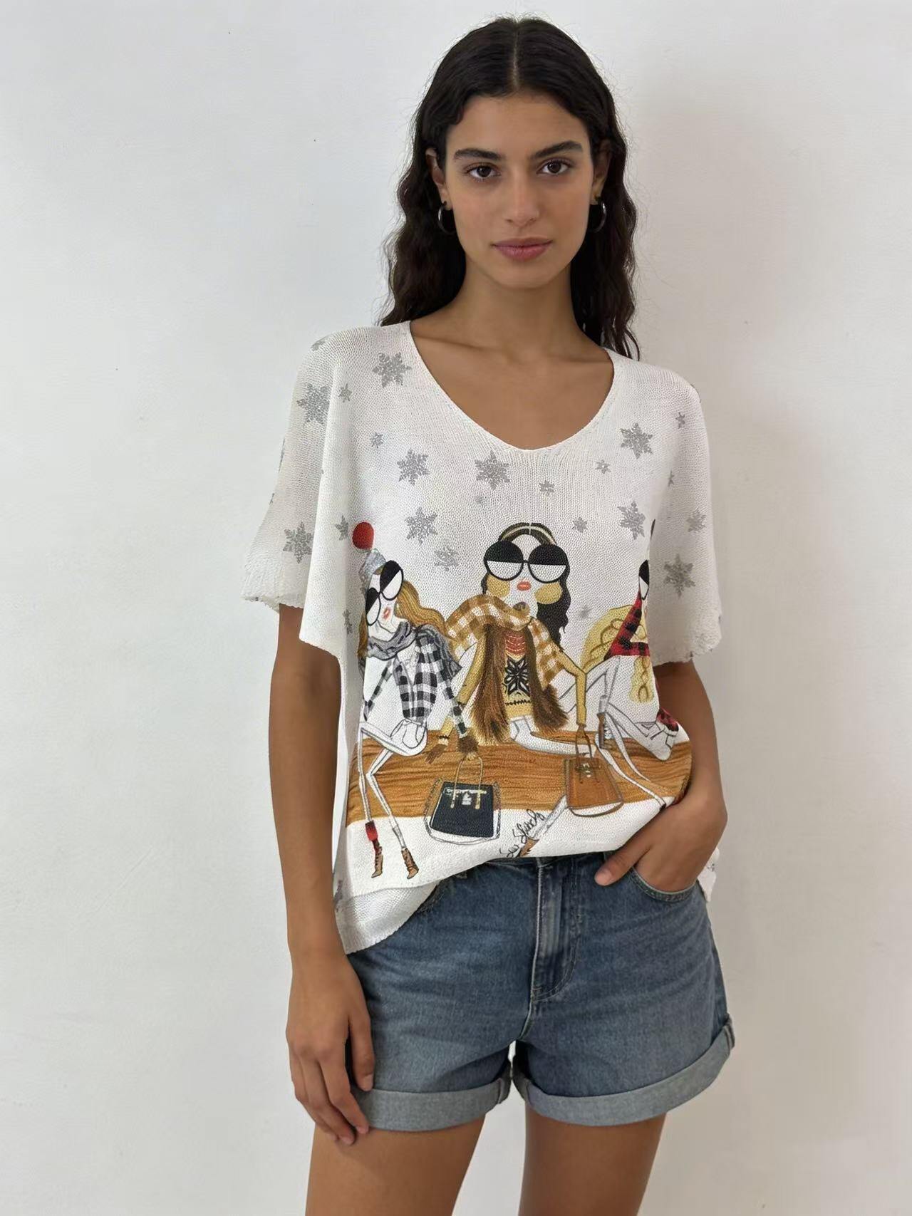 Wholesaler S-VISION - Printed women's sweater