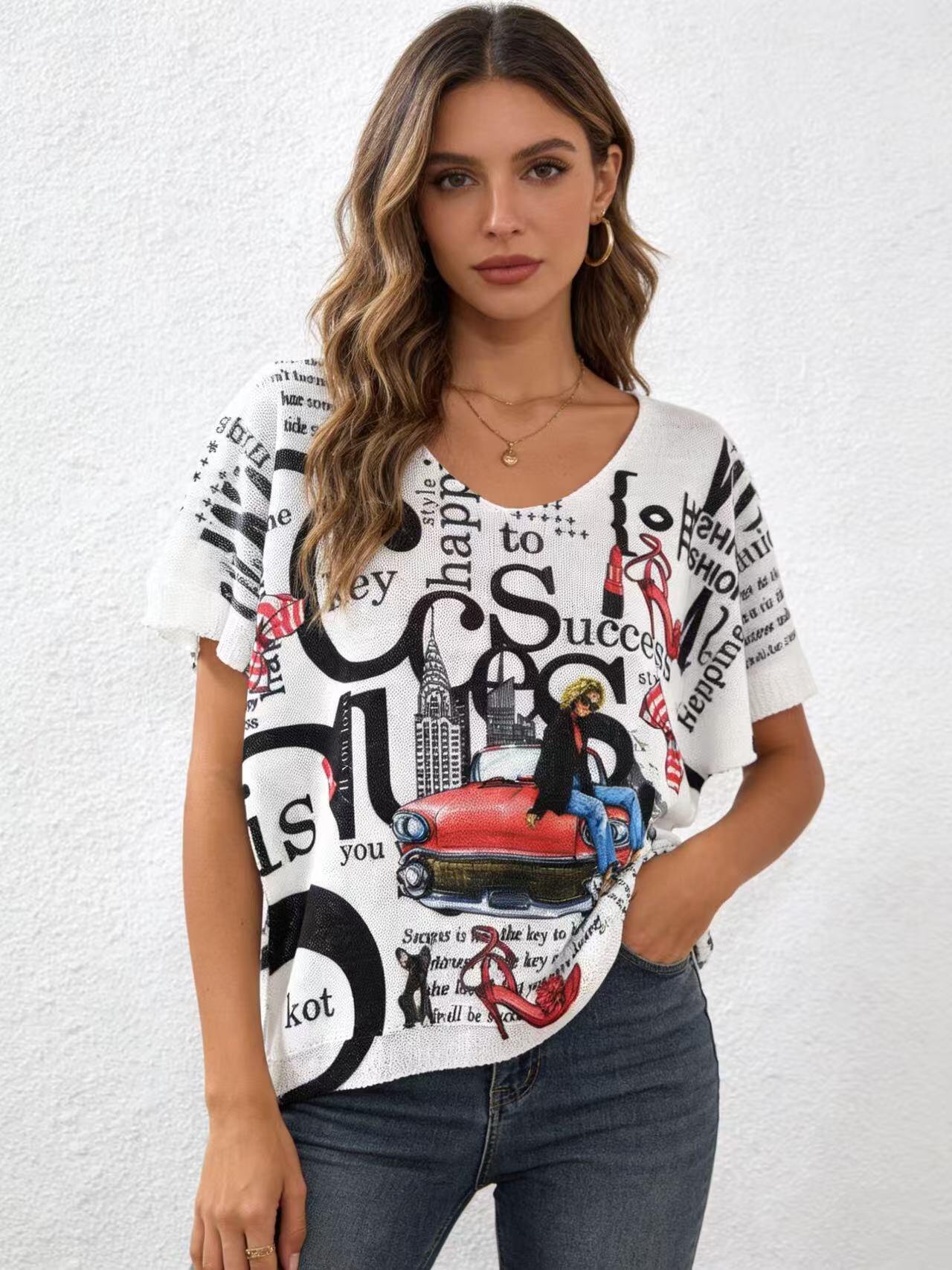Wholesaler S-VISION - Printed women's sweater