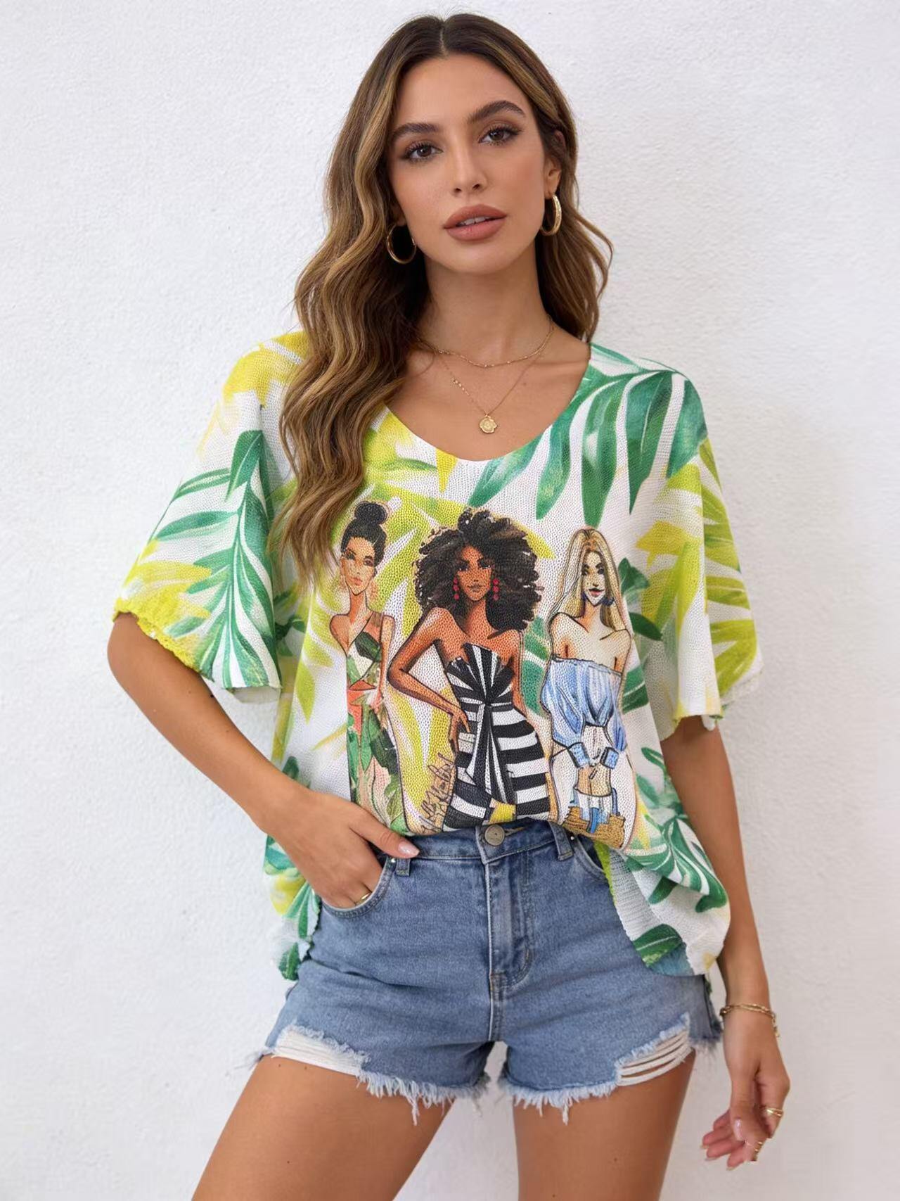 Wholesaler S-VISION - Printed women's sweater