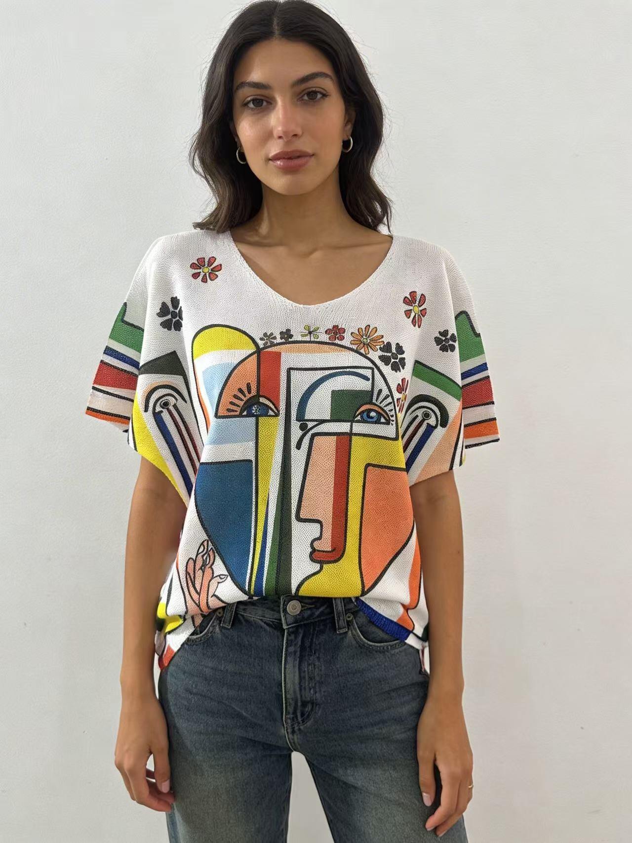 Wholesaler S-VISION - Printed women's sweater