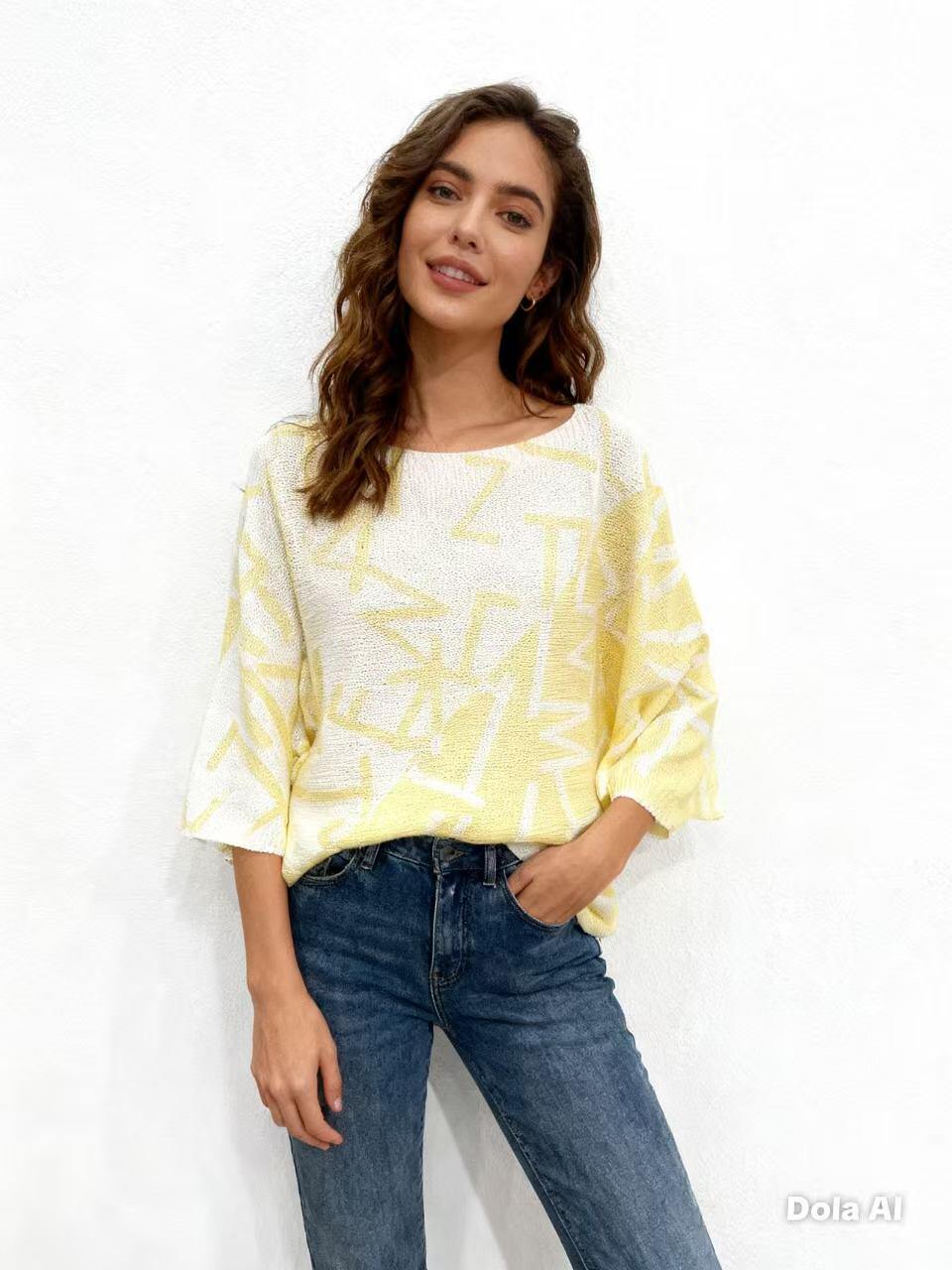 Mayorista S-VISION - Suéter de mujer estampado con manga 3/4