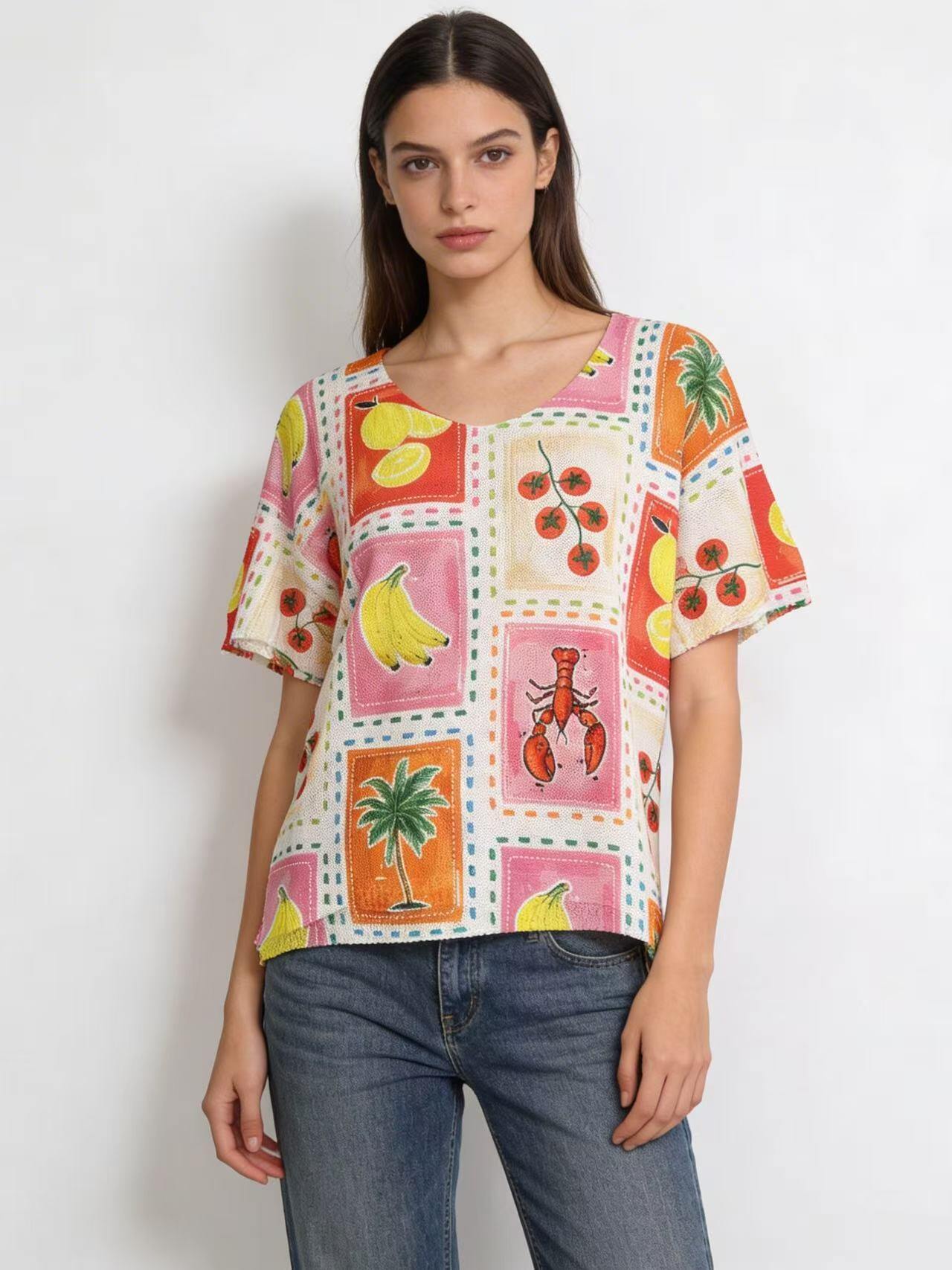 Wholesaler S-VISION - Printed women's sweater