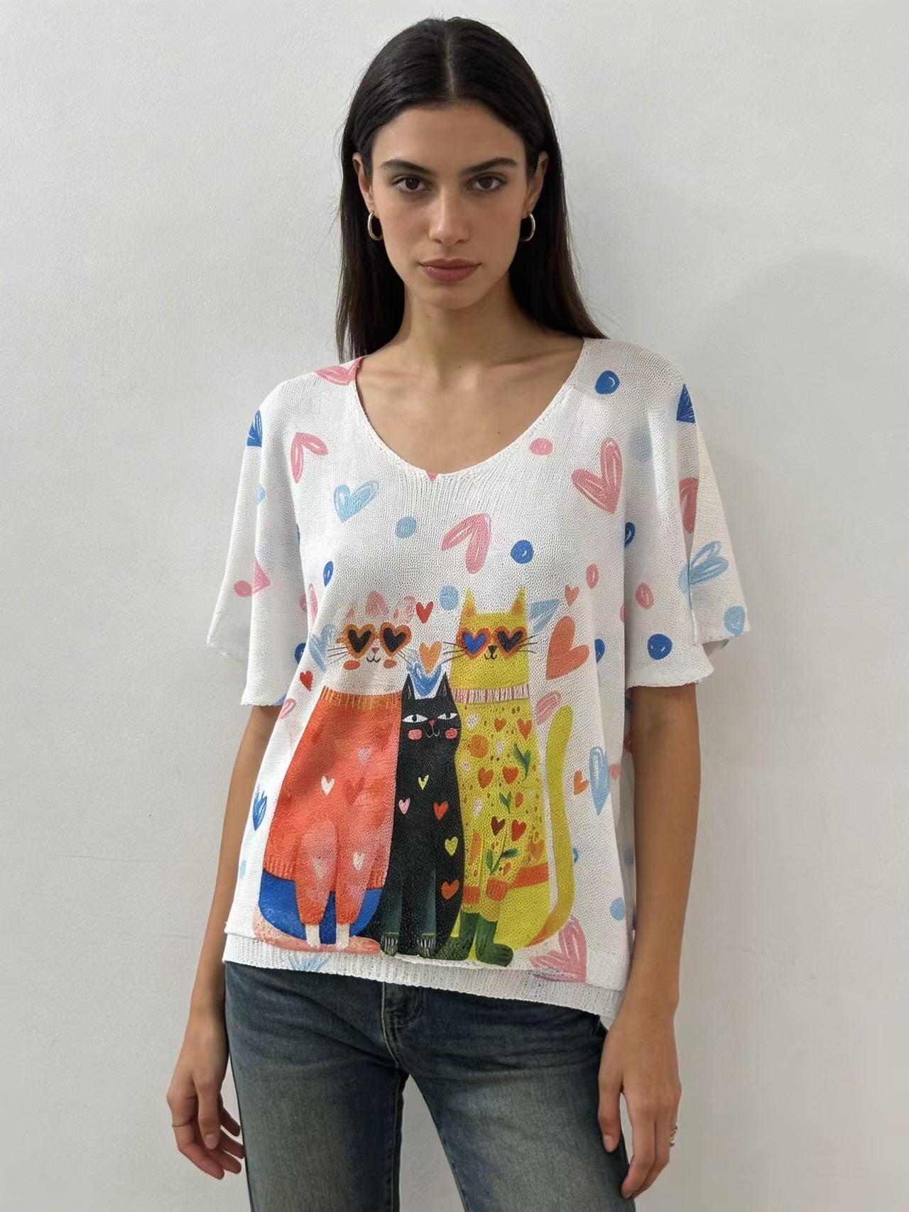 Wholesaler S-VISION - Printed women's sweater